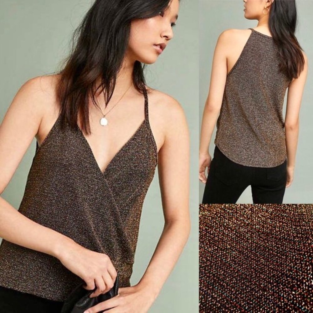ERI + ALI ANTHROPOLOGIE Encore Shine Top Sparkle
